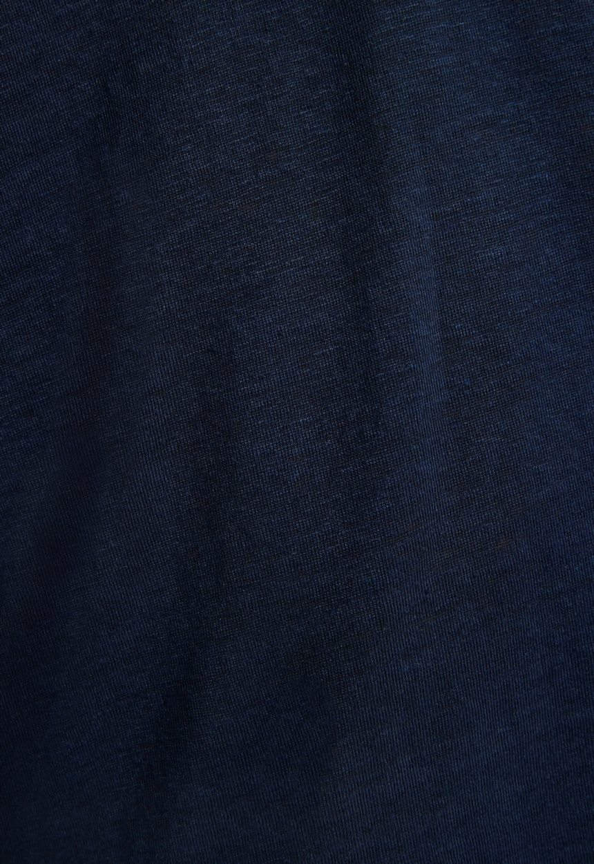 Jac + Jack Line Linen Tee - Darkest Navy